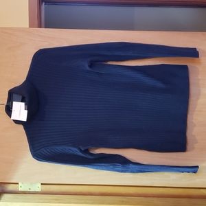 NWT, Croft & Barrow, Navy Turtleneck, Sweater, Accent buttons on sleeves, Size M